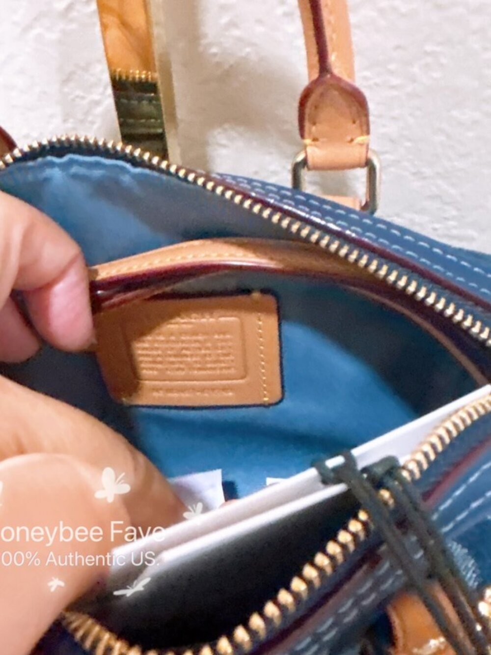 Mini Rowan Crossbody Bag In Signature Denim CY742 - Picture 6 of 14